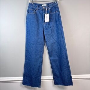 Beginning NWT Women's 10 Essie Dark Blue Wide Leg Jeans